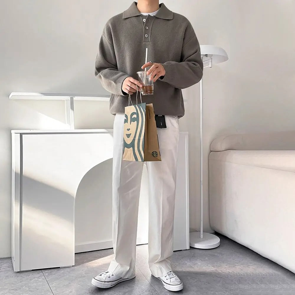 MONARCH MENSWEAR GREY-SWEATER