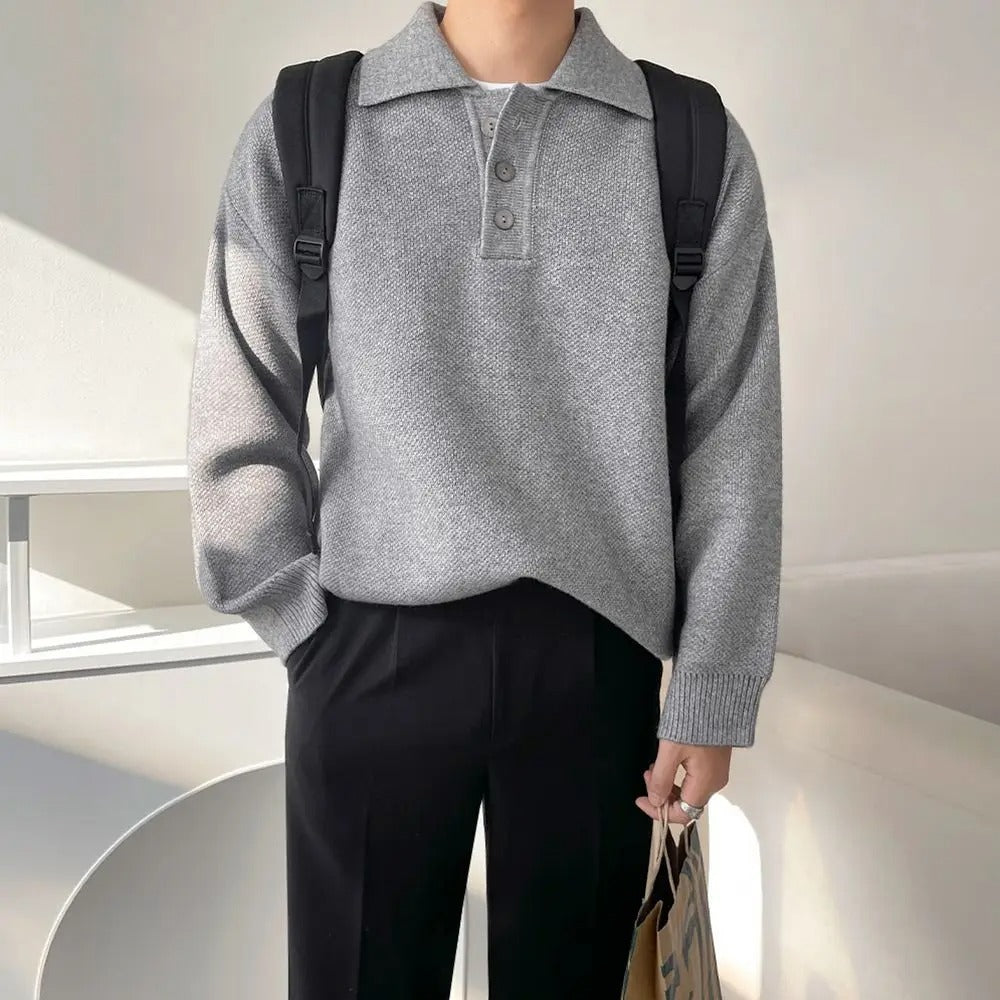 MONARCH MENSWEAR GREY-SWEATER